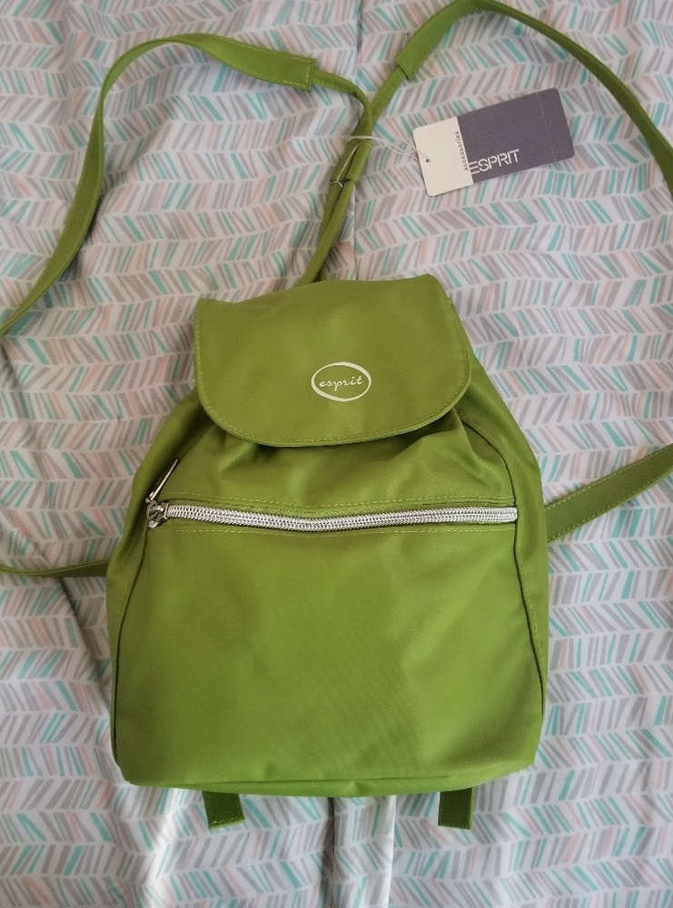 NWT Rare vintage Esprit lime backpack